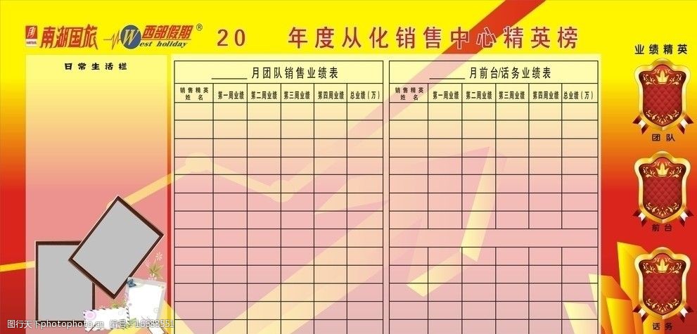 销售业绩展板图片图片-图行天下图库