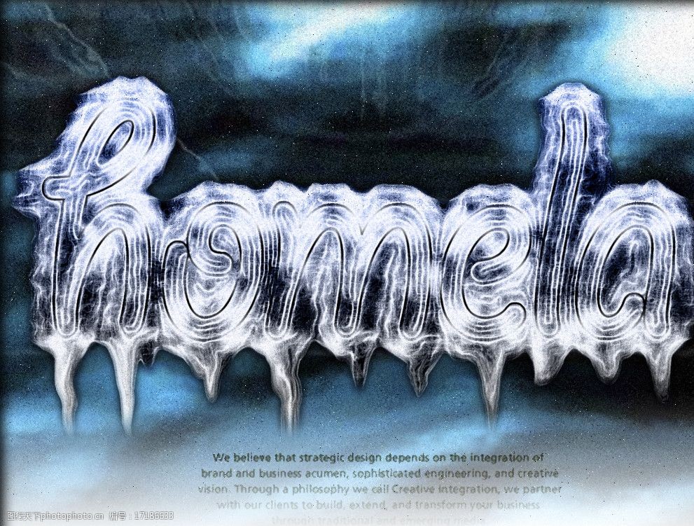 冰封质感文字特效图片