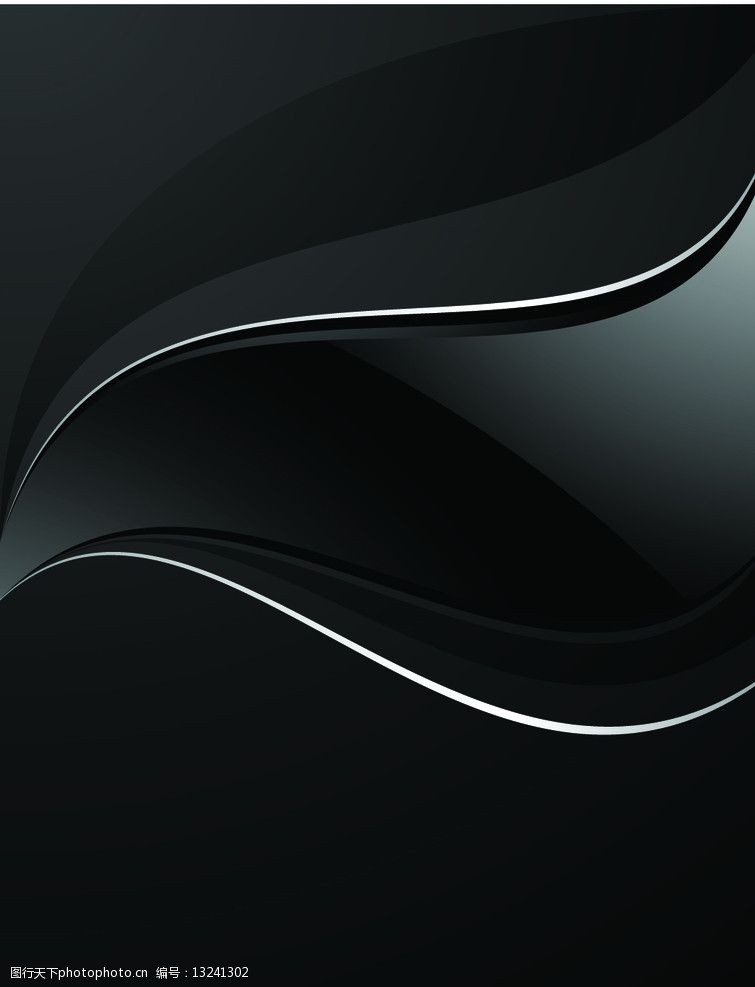 黑色时尚商务动感曲线背景图片