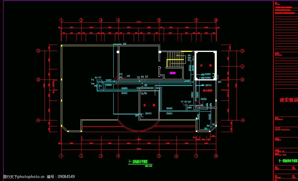 给排水平面图图片