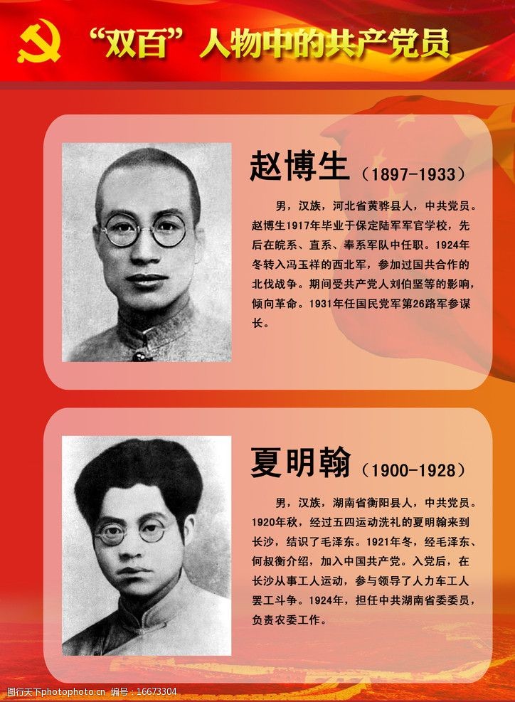 双百人物展板图片