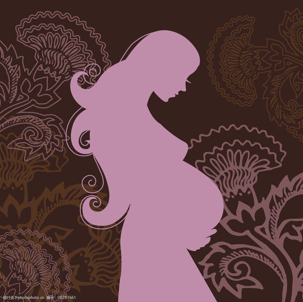 孕妇剪影图片