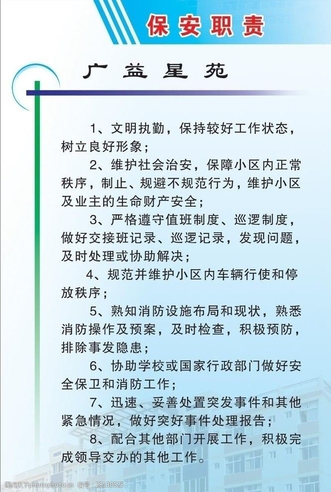 小区保安的职责是什么(小区保安岗位职责及工作流程标准)
