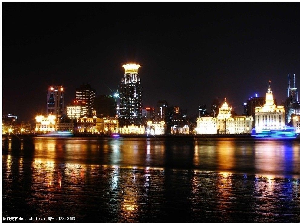 上海外滩浦江夜景图片