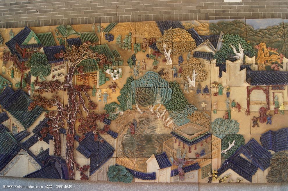陶瓷壁画图片