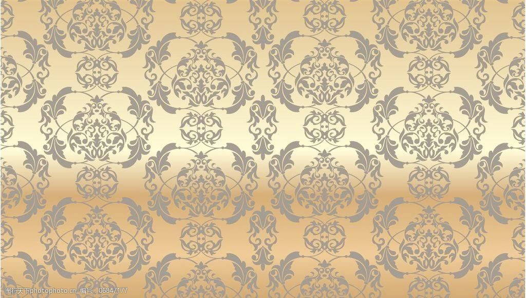 欧式金色古典花纹背景图片