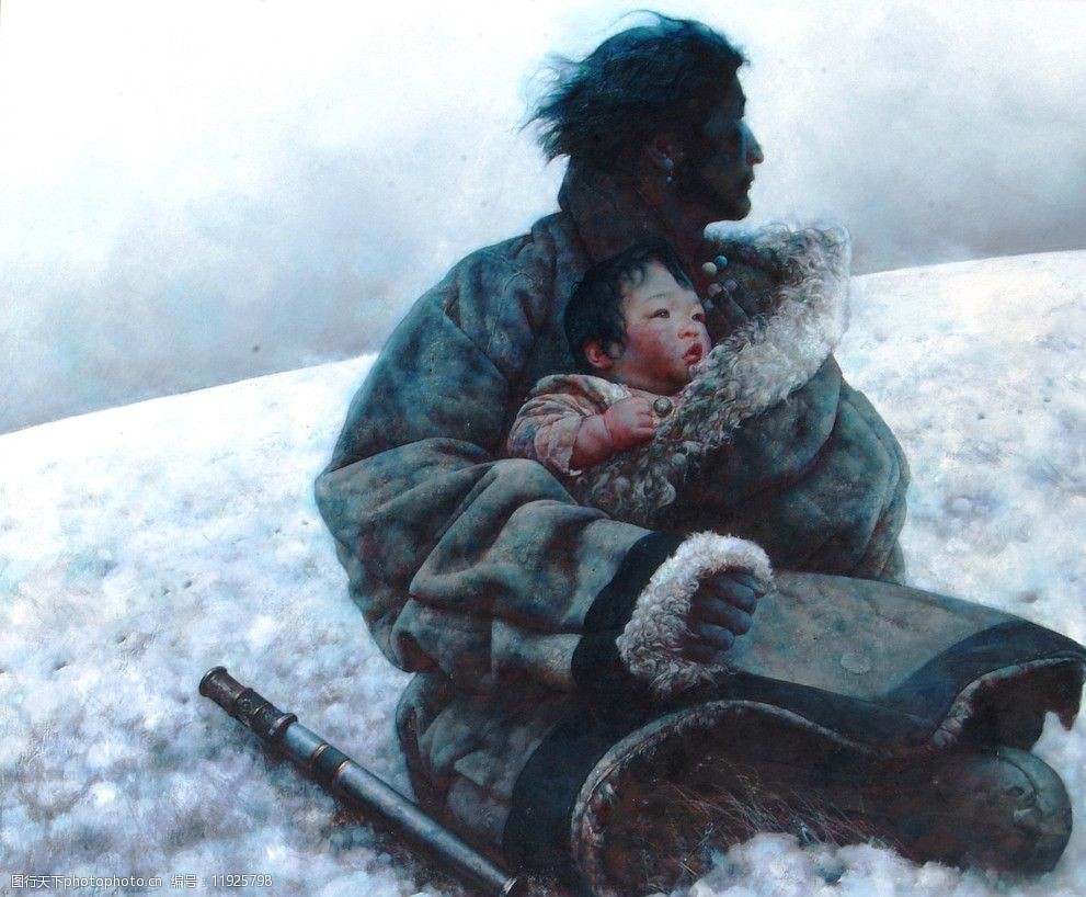 守侯冬日的太阳图片