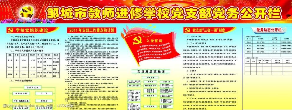 教师进修学校党支部党务公开栏图片