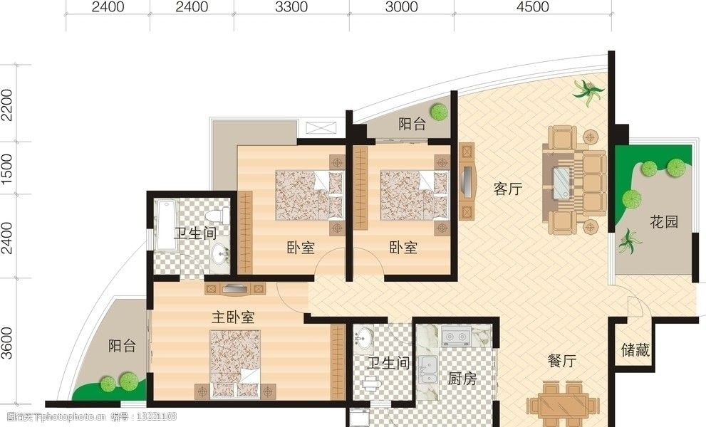 cdr户型绘制图片