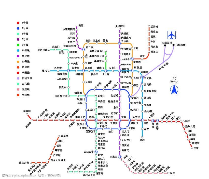 北京地鐵最新線路圖圖片