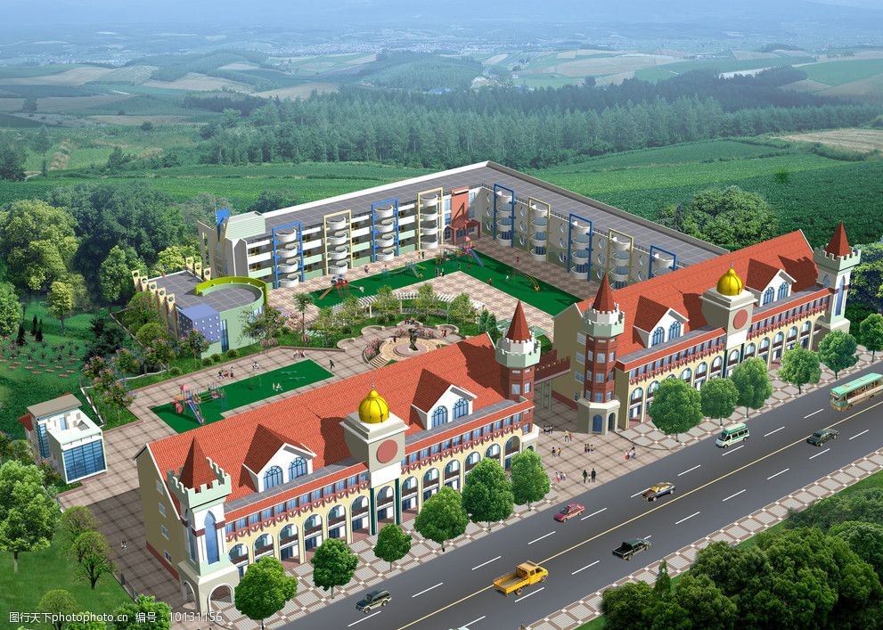 小博士幼儿园鸟瞰图片